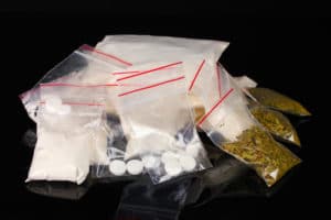 Cocaine and marihuana in packages